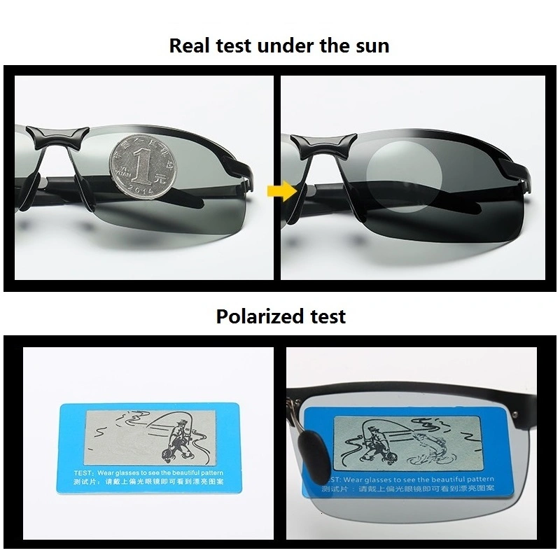 2025 New Fashion Men's Photochromic Sunglasses with Polarized Lens