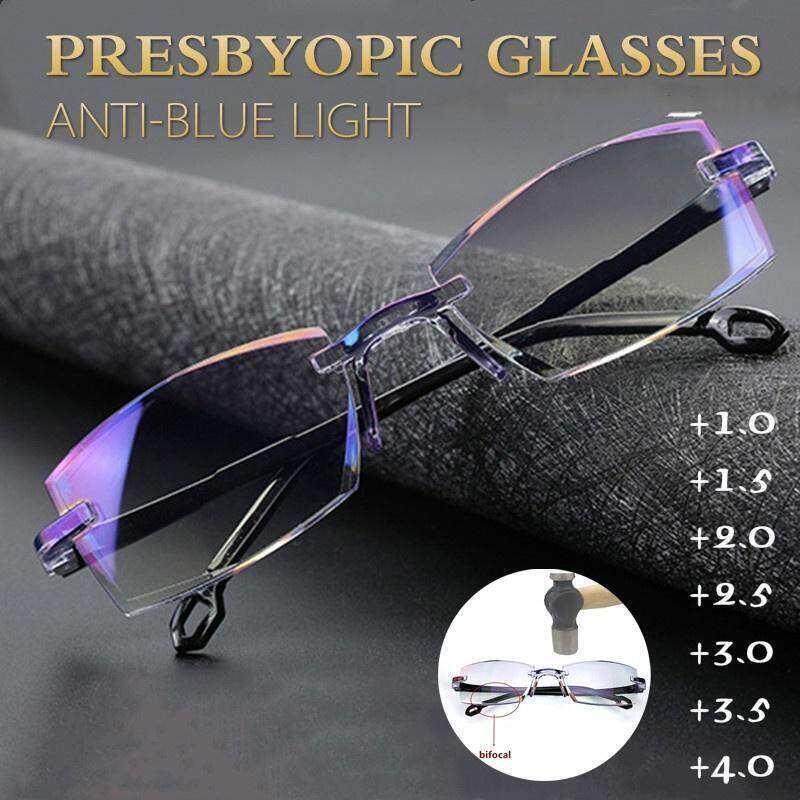 New Diamond-cut Bifocal Progressive And Anti-Blue Eyewear Ultralight Reading Glasses