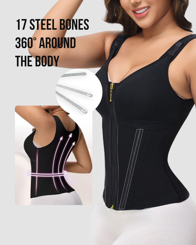 🎉Hot Sale - 50%OFF🔥Double-Layer Tummy Control Waist Shaper Girdle With Bra