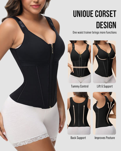🎉Hot Sale - 50%OFF🔥Double-Layer Tummy Control Waist Shaper Girdle With Bra