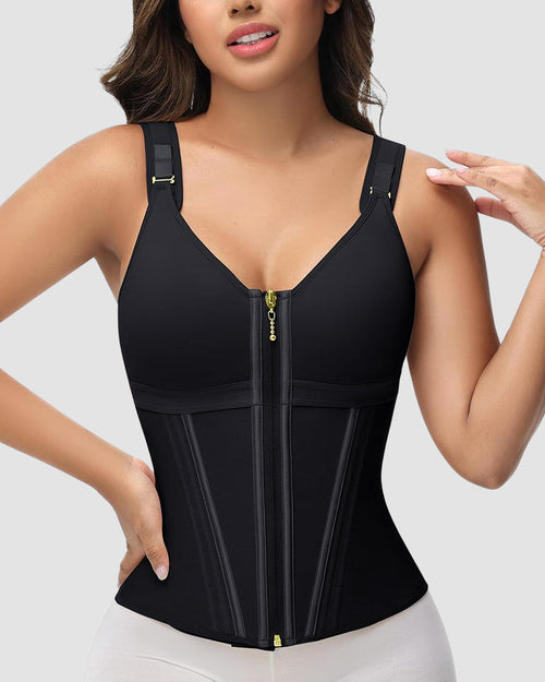 🎉Hot Sale - 50%OFF🔥Double-Layer Tummy Control Waist Shaper Girdle With Bra