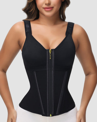 🎉Hot Sale - 50%OFF🔥Double-Layer Tummy Control Waist Shaper Girdle With Bra
