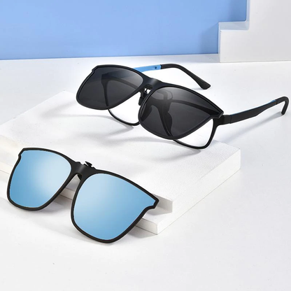 New Polarized Clip-on Flip-Up Sunglasses
