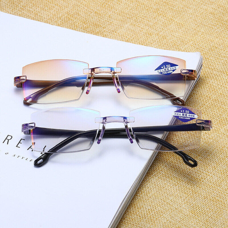 New Diamond-cut Bifocal Progressive And Anti-Blue Eyewear Ultralight Reading Glasses