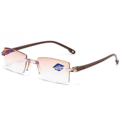 New Diamond-cut Bifocal Progressive And Anti-Blue Eyewear Ultralight Reading Glasses