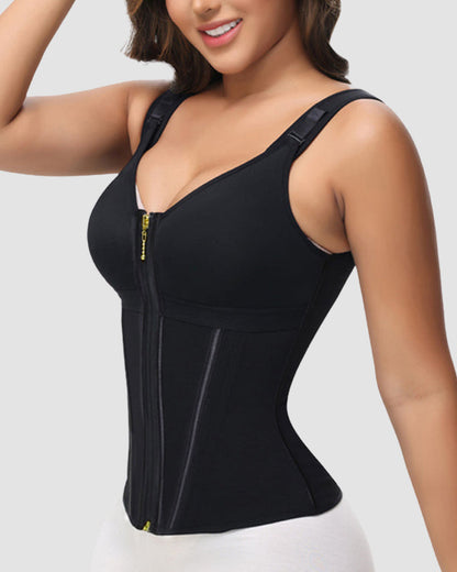 🎉Hot Sale - 50%OFF🔥Double-Layer Tummy Control Waist Shaper Girdle With Bra