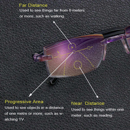 New Diamond-cut Bifocal Progressive And Anti-Blue Eyewear Ultralight Reading Glasses