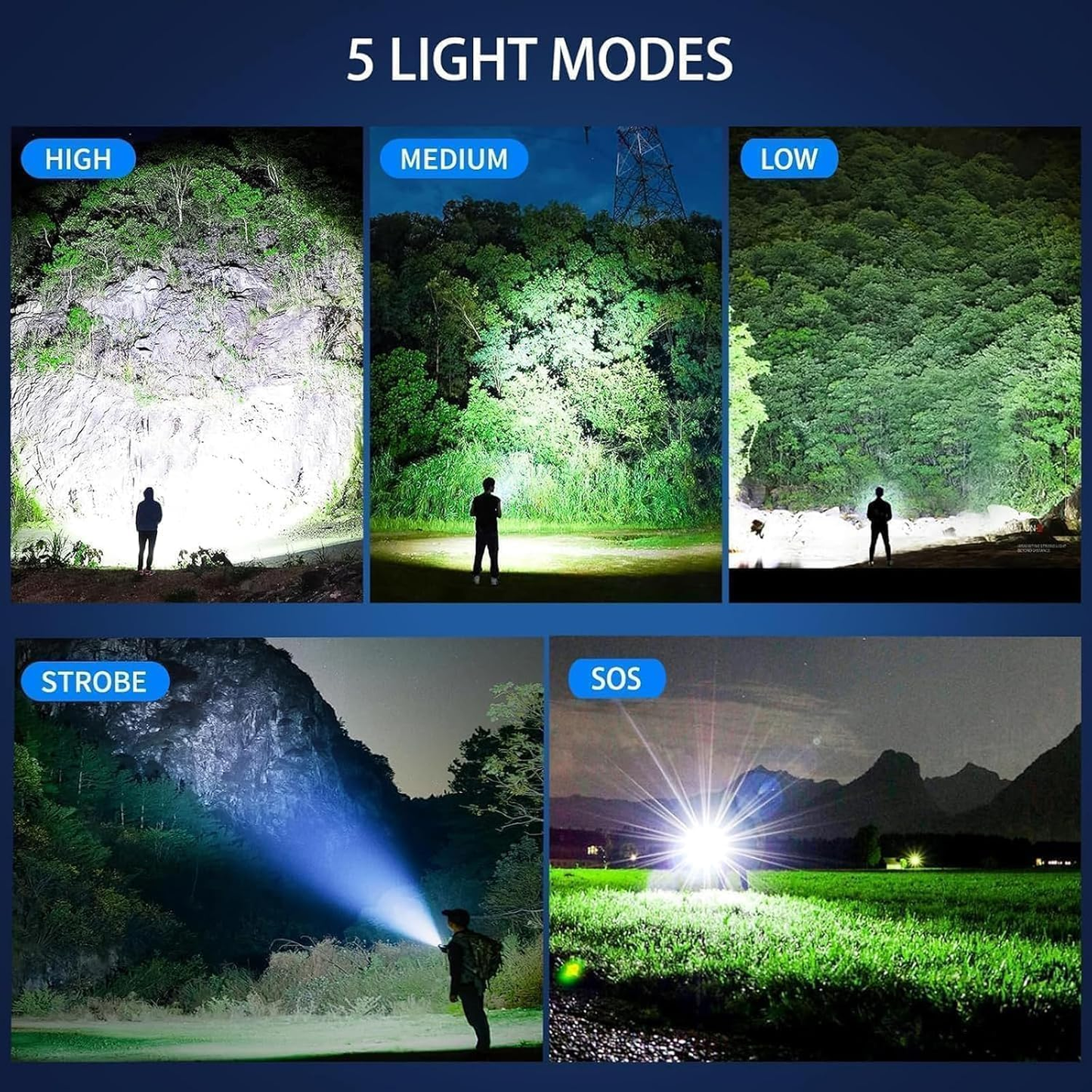 🏆 #1 Bestselling🏆2-in-1 Strong Flashlight