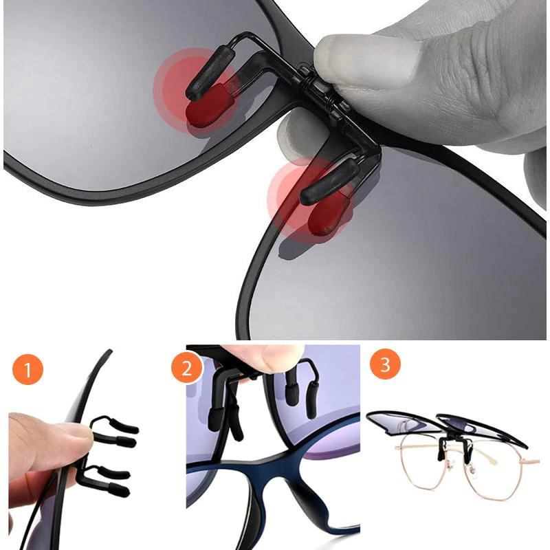 New Polarized Clip-on Flip-Up Sunglasses
