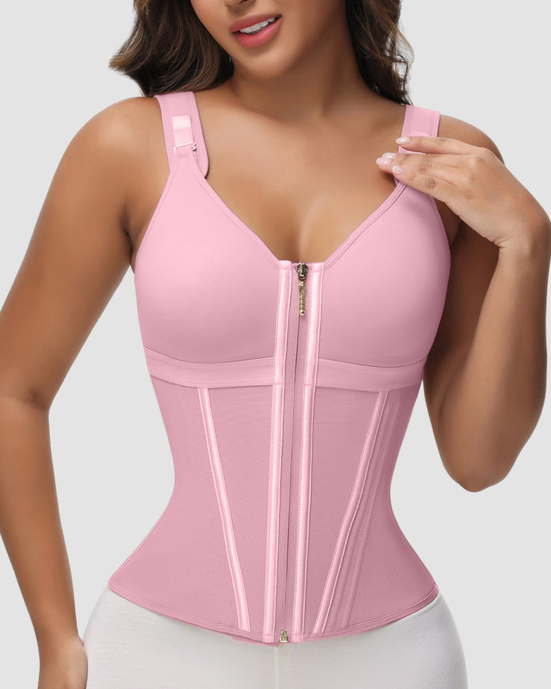 🎉Hot Sale - 50%OFF🔥Double-Layer Tummy Control Waist Shaper Girdle With Bra