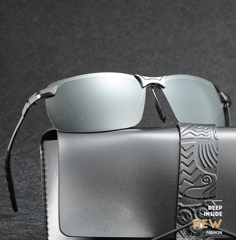 2025 New Fashion Men's Photochromic Sunglasses with Polarized Lens