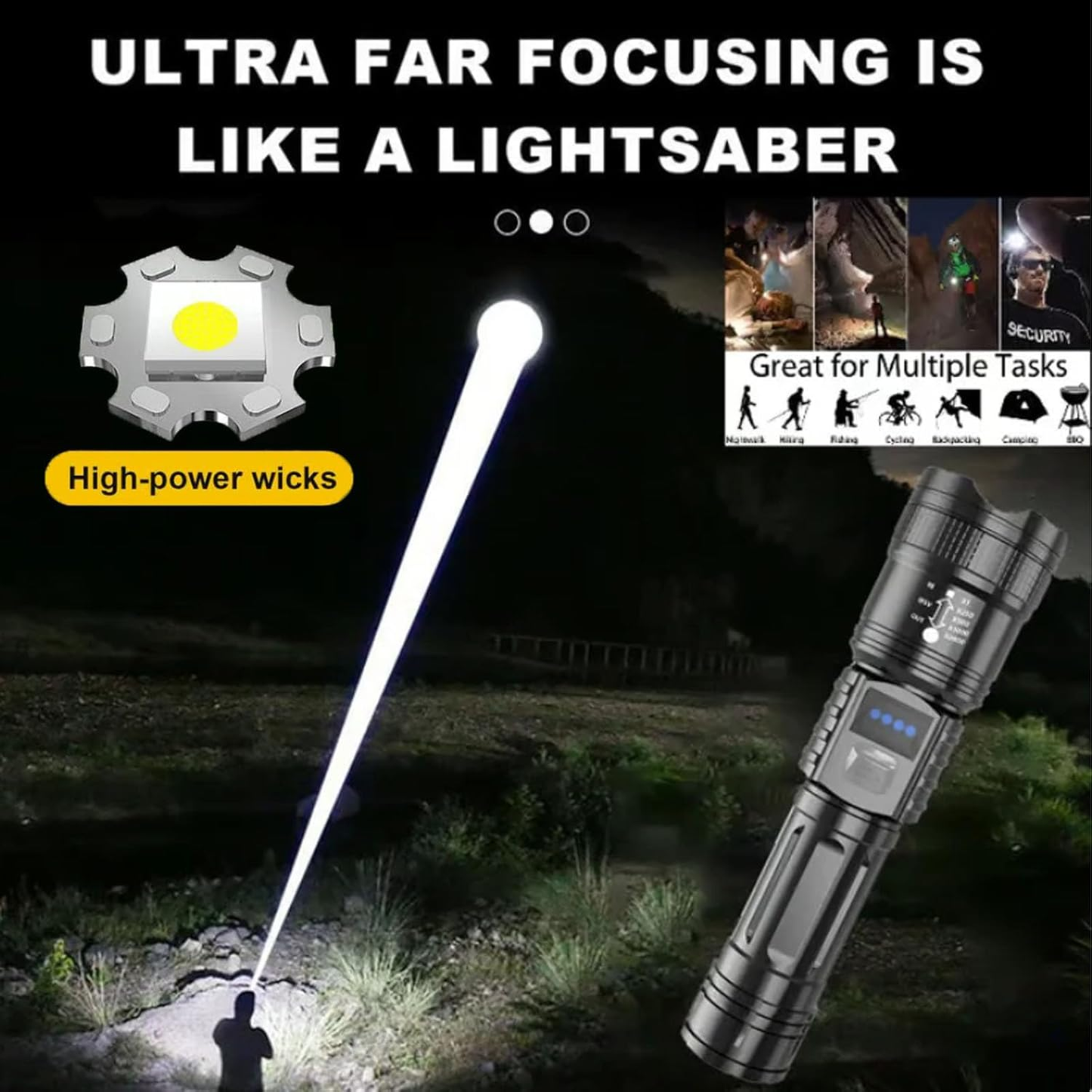 🏆 #1 Bestselling🏆2-in-1 Strong Flashlight